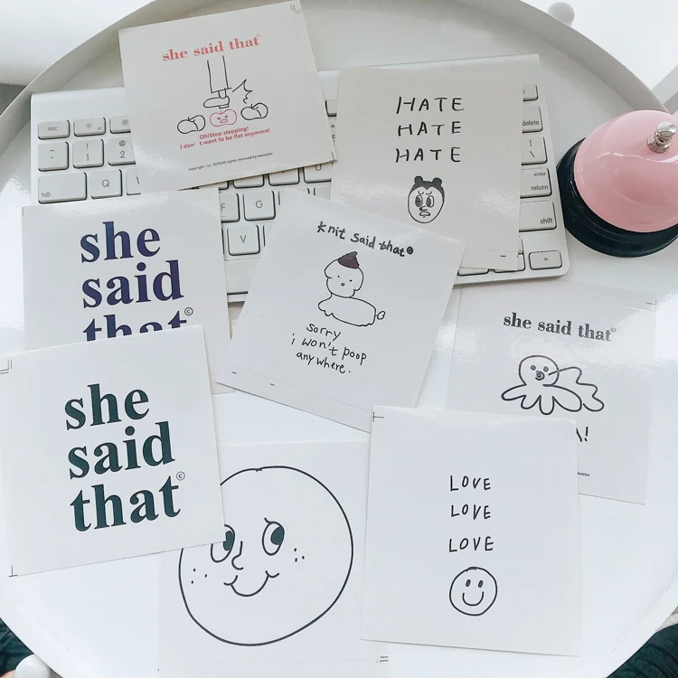 

4 Pc Simple Style Dog Brief strokes Decorative Stickers Individual Creative Card Paste Photo Props Stationery Notebook Sticker