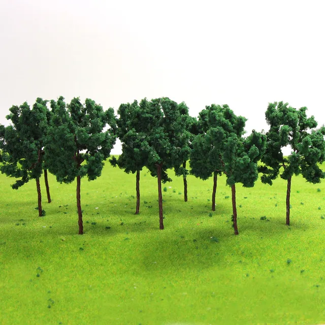 D6030 30pcs/60pcs/120pcs N HO Scale 6cm Model Trees Iron Wire Trees Train Layout Set