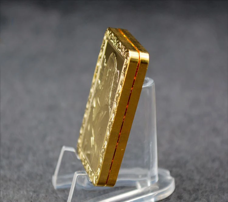 Leonardo Da Vinci Mona Lisa1 oz 24k позолоченные слиток золота Иисуса коммутированных слиток золота