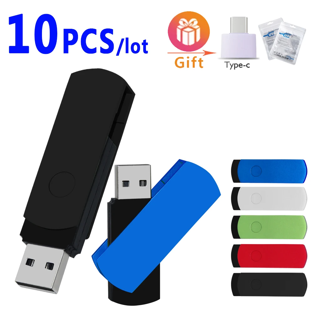 10 шт./лот USB-накопитель мини-флешка USB-накопители 128 ГБ флеш-накопитель 64 32 16