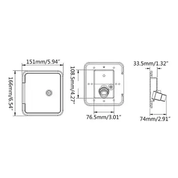 

Caravan Square Hatch Cover Gravity Inlet Easy to Install RV Water Filler Access Y98C