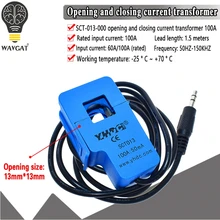 WAVGAT SCT-013 0-A, трансформатор тока с открытым закрытием SCT013, неинвазивный датчик переменного тока, трансформатор тока с разделенным сердечнико...