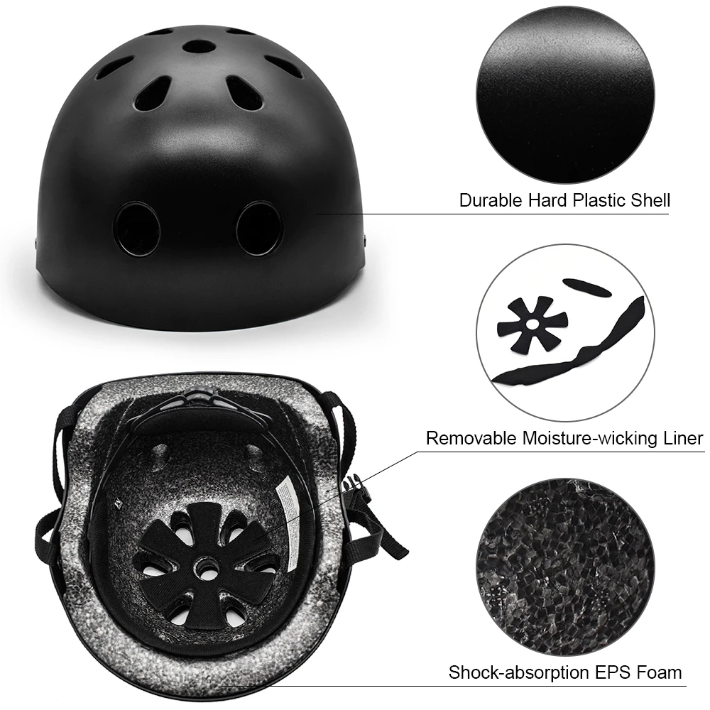 Outdoor Sports Skate Helmets Multi-Sports Safety Helmet Skateboarding Skating Scooter Bike Cycling Helmet for Adults and Kids