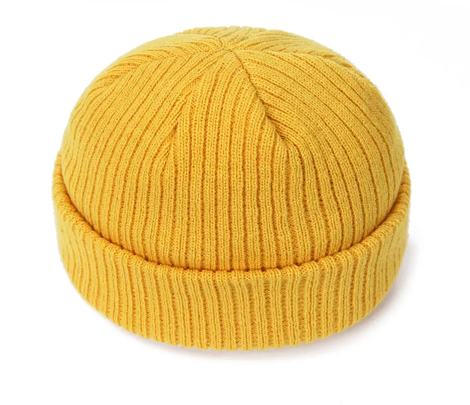 Evrfelan, зимняя вязаная шапка для мужчин и женщин, Skullies, шапка, зимняя, короткая, без полей, дыня, кепка вязаная шапка, унисекс, карамельный цвет