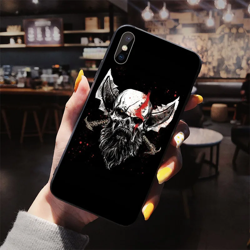 Мягкий чехол для IPhone 7 6 XS 11 PRO MAX 6S 8 Plus телефона X XR SE2020 10 корпус с надписью God Of War Kratos