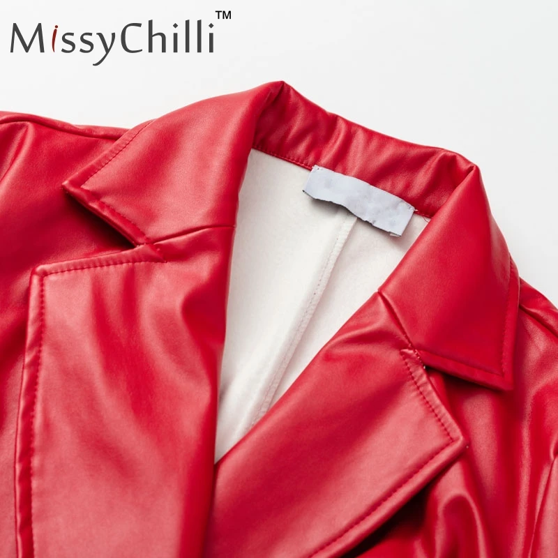 MissyChilli Плиссированное красное платье из искусственной кожи для женщин; зимнее облегающее мини-платье на пуговицах; элегантное осеннее сексуальное Клубное платье с v-образным вырезом; вечерние платья