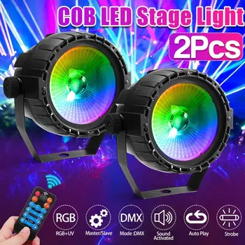 

30W LED Light Remote Control RGB + UV Self-propelled/Voice Control/DMX512 For DJ Bar Party Bar Church 90-240V US/Eu Plug