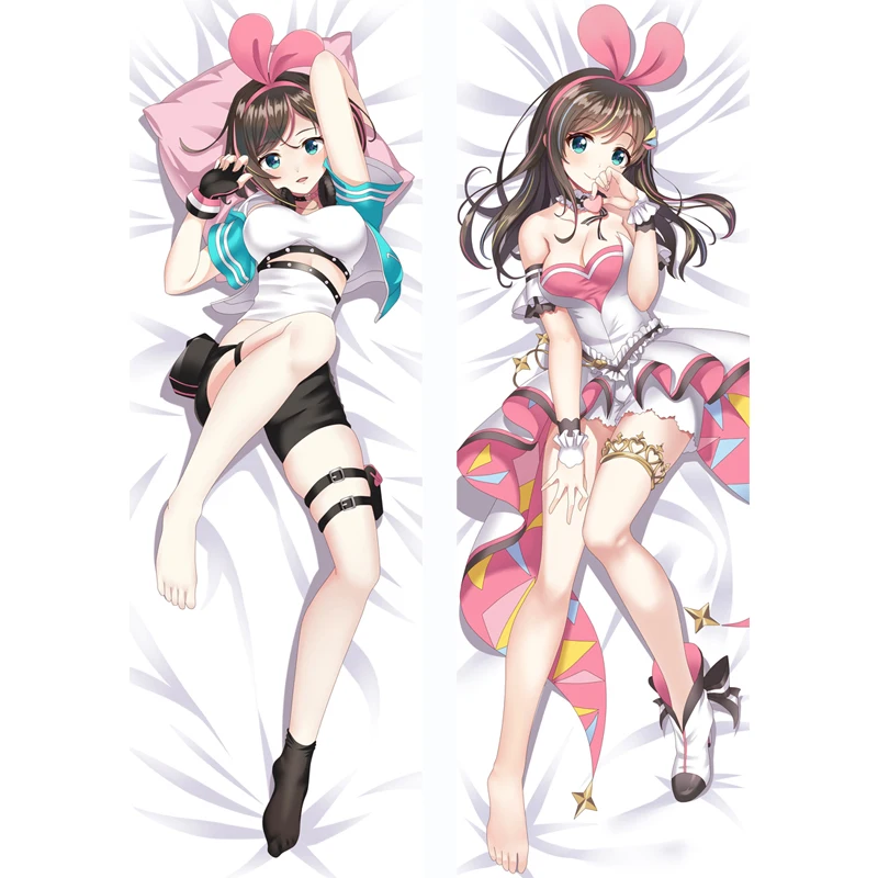 Newly Design Anime Vtuber Kizuna Ai Body Pillow Cover Case Slip Boy Hugging Pillowcase Bed Decor Cushion with Hidden Zipper | Дом и сад