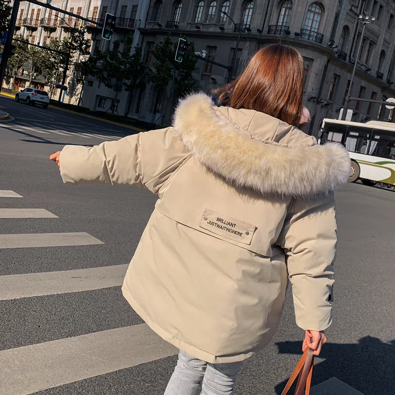 

Photo Shoot 2019 Autumn And Winter New Style Online Celebrity Casual CHIC down Jacket Women's Korean-style INS Workwear Coat Hoo
