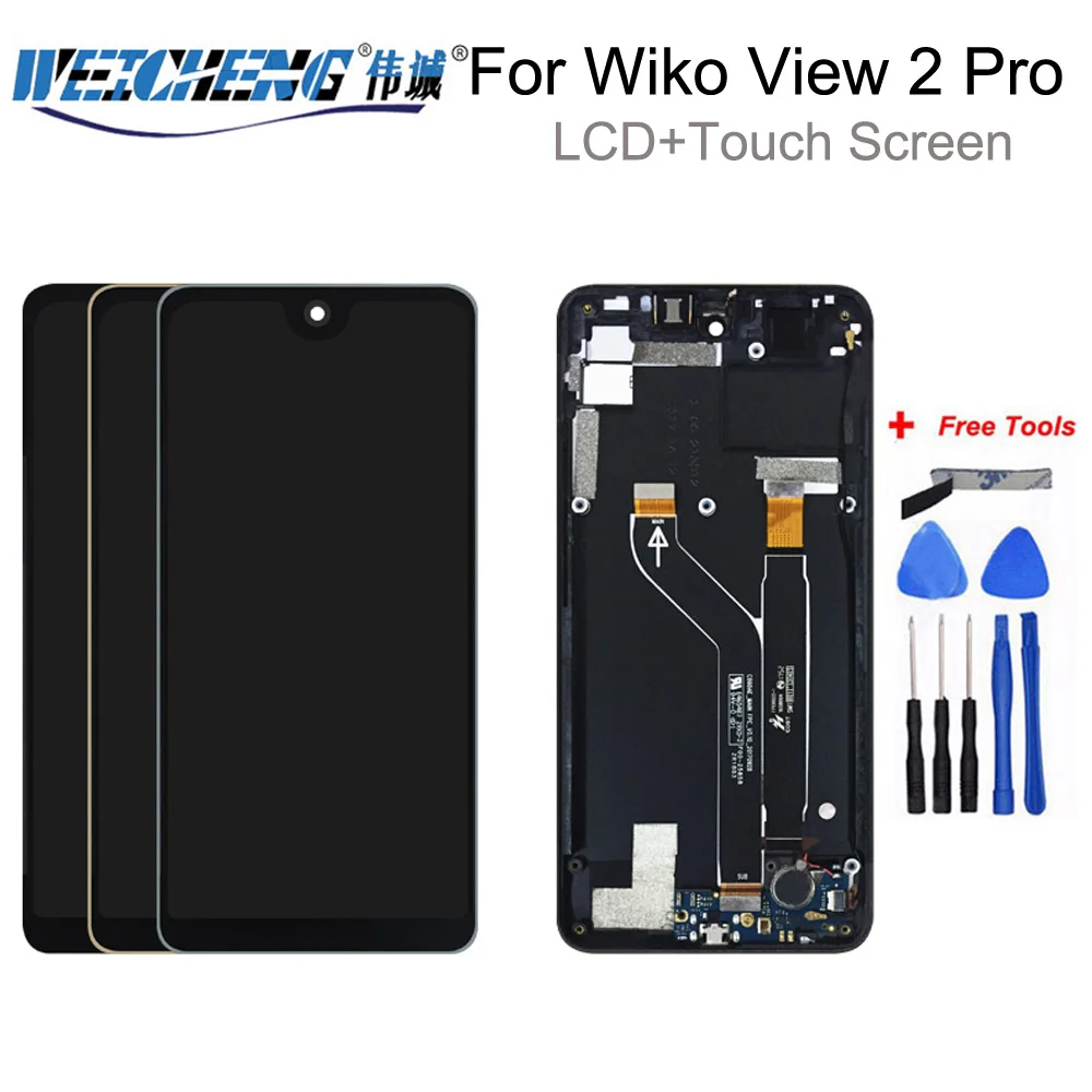 

6.0'' For Wiko View 2 Pro LCD Display+ Touch Screen Digitizer With Frame For Wiko View 2 Pro Lcd Sensor+Tools