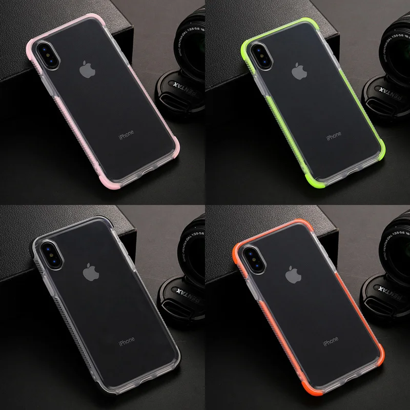 

Transparent Shockproof Ultra Thin Soft TPU Phone Case For iPhone X XS XR XS Max 8 7 6 6S Plus Clear Protective Back Cover Fundas