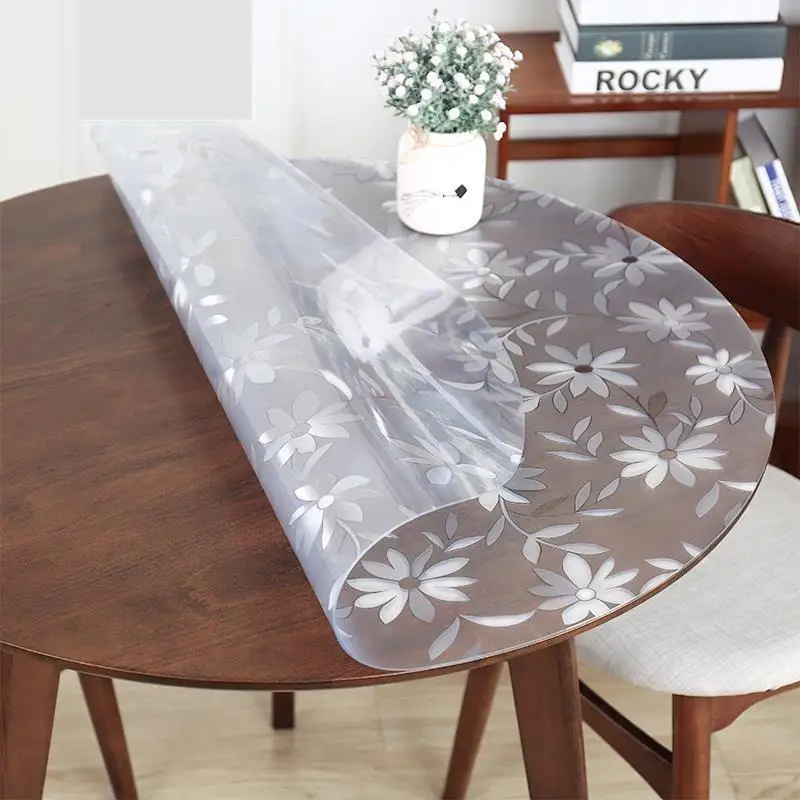 Круглая Водонепроницаемая скатерть круглая для свадебного стола из ПВХ
