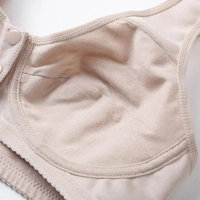 3pcs/set Women Lingerie Bra Cotton Wire Free Front Closure Bralette  Confortable Underwear Widened Shoulder Straps