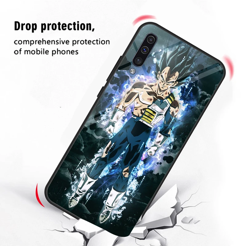 Dragon Ball стекло чехол для телефона для galaxy Note 8, 9, 10, плюс S8 S9 S10E по индивидуальному заказу Гоку чехол для телефона для sumsung A10 20 30 40 50 60 70 чехол