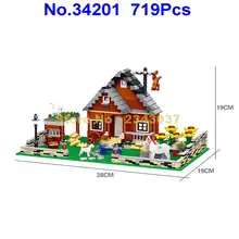 34201 719 шт город счастливый ферма сельский дом животное строительный блок игрушка