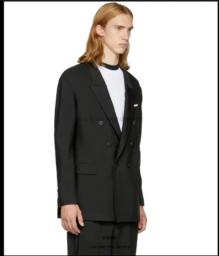 Mens Suit Jacket For Singers Suits Big Sizes Asymmetrical Edging Multi-layer Casual High Street Designer Blazers Stage Costumes