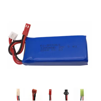 

Lipo Battery 7.4v 1200mAh 2S 30C For Yizhan Tarantula X6 H16 WLtoys V666 V262 V323 Helicopter Quadcopter Drone spare part 1pcs