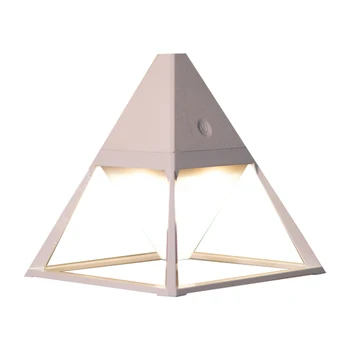 

Pyramid Waterproof Table Reading Lamp Usb Rechargeable Touch Sensor Cordless Led Light Folding Desk Night Light White