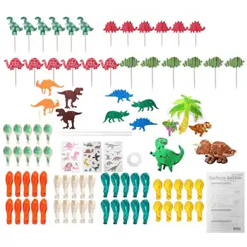 

New Dinosaur Aluminum Foil Balloons Banner Set Animals Birthday Balloon Cartoon Stickers Happy Birthday Baby Shower Party Decora