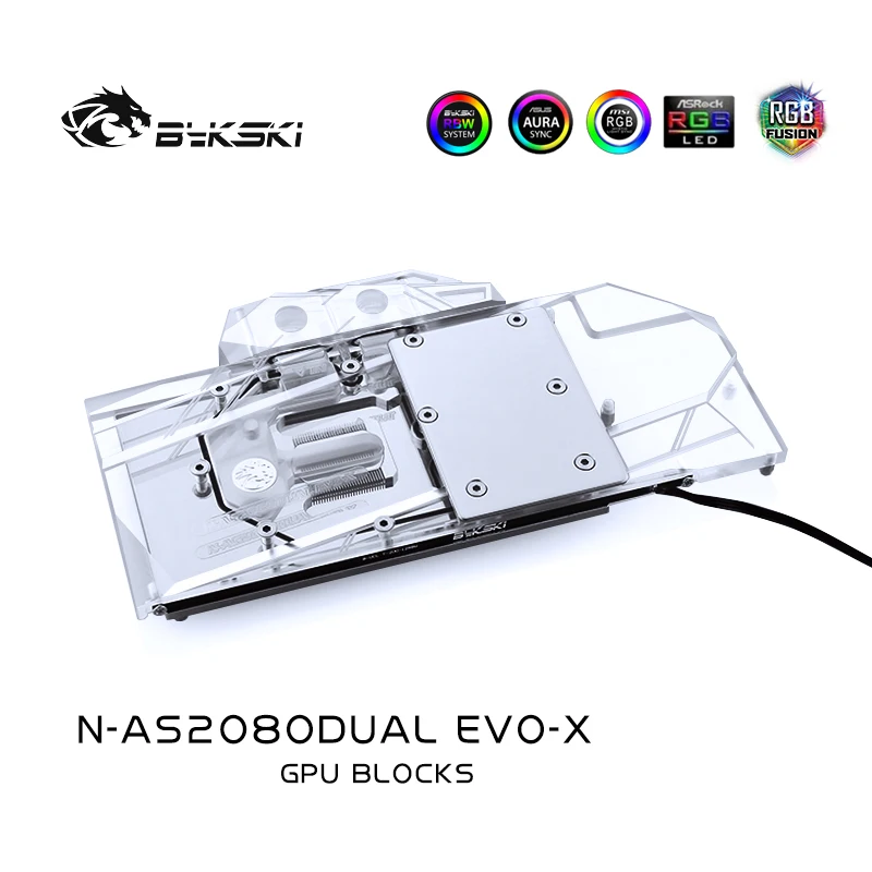 Bykski водный блок для ASUS DUAL RTX2080 8G Evo/полное покрытие медный радиаторный блок/3PIN 5 V A