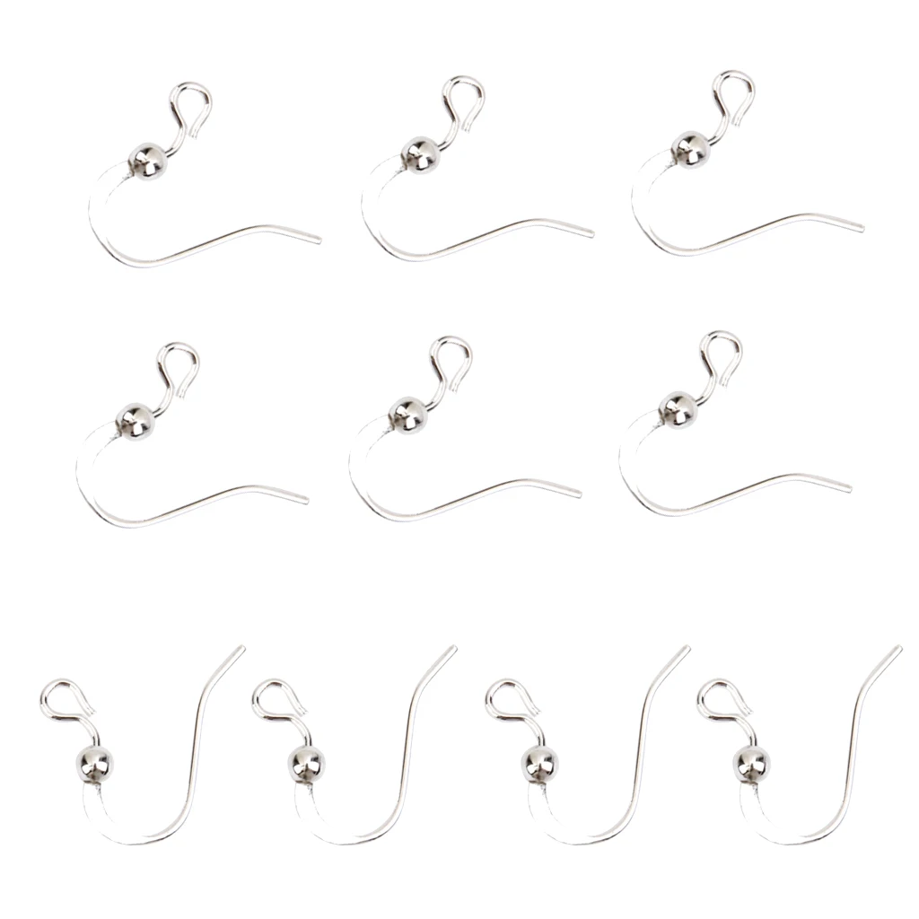 10 Pair silver color Plated Earring Hooks Findings  Accessories for DIY Jewelry Making Fashion Jewelry Findings Components