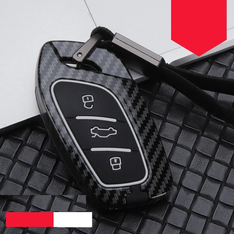 A carbonblack Сплав из углеродного волокна+ силиконовый Автомобильный Брелок чехол Чехол для Roewe RX5 I6 Erx5 Ei5 Rx8 RX3 MG6 для MG ZS RX8 Mg 6ZS - Название цвета: A carbonblack