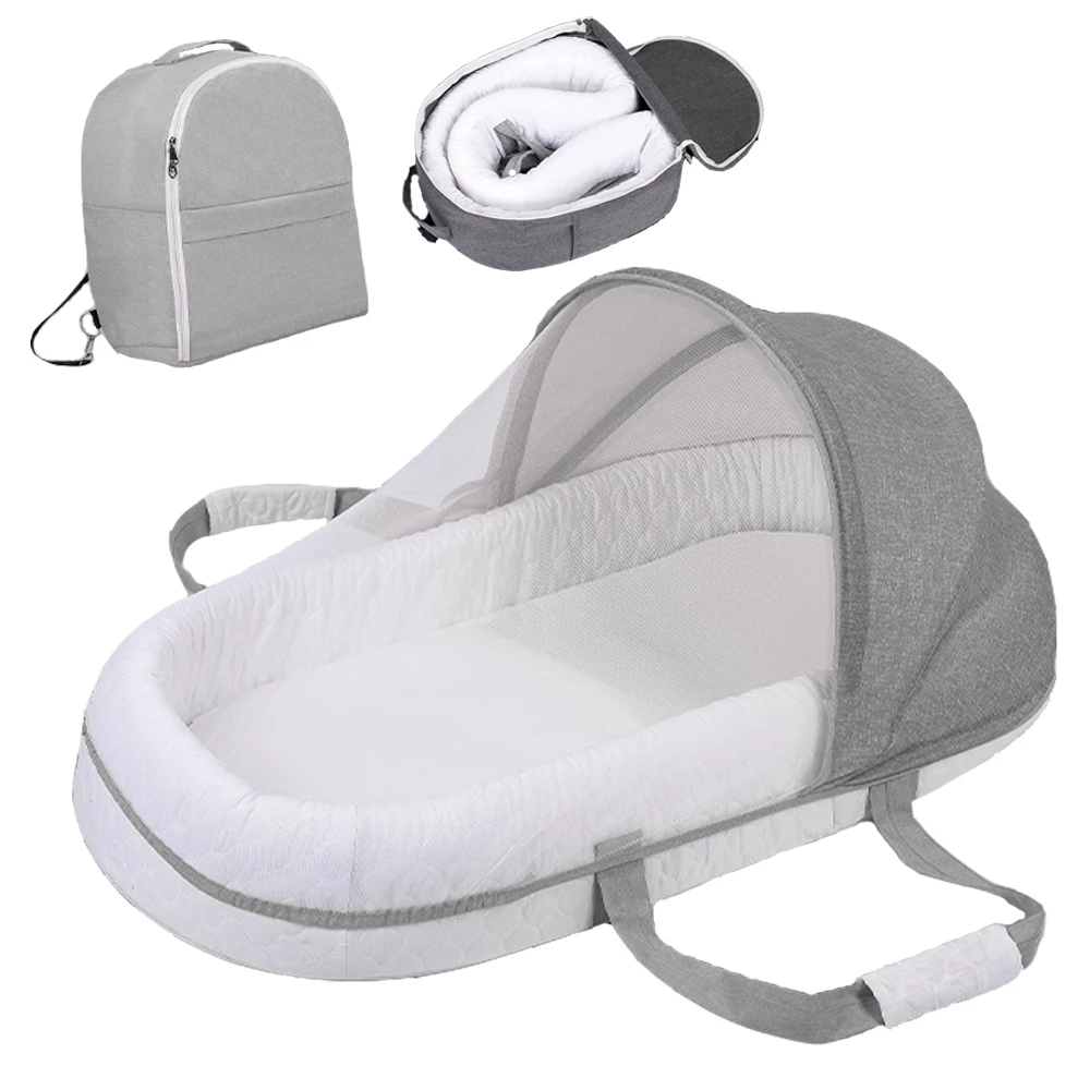 Portable Travel Baby Nest Multi-function Baby Bed Crib With Mosquito Net Foldable Babynest Bassinet Infant Bed Children's Sleep