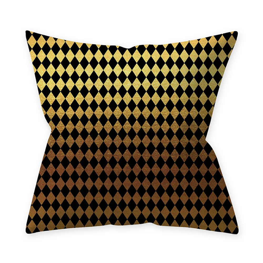 Lychee черный золотой серии чехол для подушки 45x45 см полиэстер персиковая кожа наволочка для спальни дома офиса - Цвет: 30