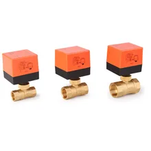 Электрический шаровой кран AC220V DN15-50 3-жильный 2-полосная Управление латунные заклепки Электрический шаровой кран стабильный моторизованный шаровой клапан