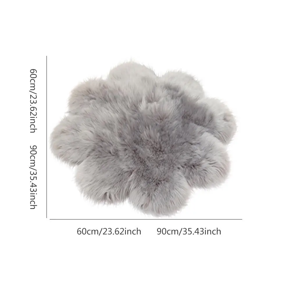 Soft Faux Fur Plush Carpets Wool Living Room Sofa Carpet Bedroom Cover Mattress Xmas Door Window Plum Shape Rugs Carpets