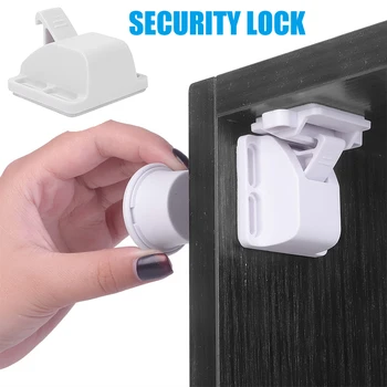 

Magnetic Cabinet Locks Baby Safety Invisible Child Kids Proof Cupboard Drawer Locks K888