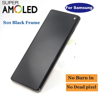 

AAA ORIGINAL SUPER AMOLED For Samsung Galaxy S10 S10 PLUS SM-G970 G975 LCD Display Touch Screen With Frame