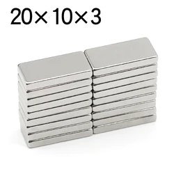 5/10/20/50 Pcs 20x10x3 Block NdFeB Neodymium Magnet N35 Super Powerful imanes Permanent Magnetic