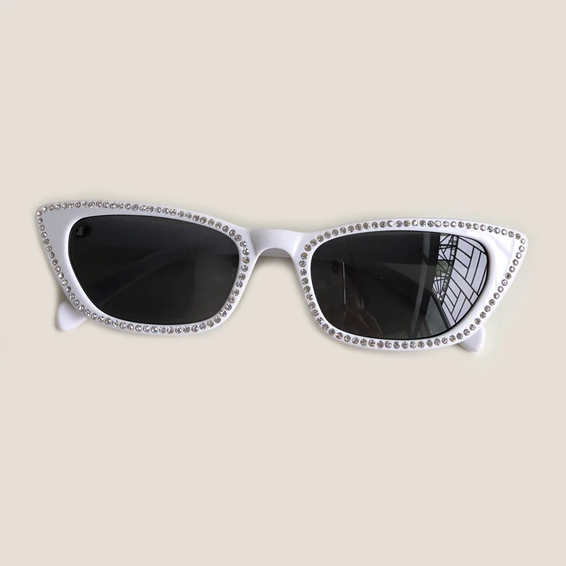 No6 Sunglasses Женские солнцезащитные очки "кошачий глаз", роскошные брендовые дизайнерские солнцезащитные очки с бриллиантами для женщин, винтажные градиентные Оттенки для женщин, UV400 - Цвет линз: No6 Sunglasses