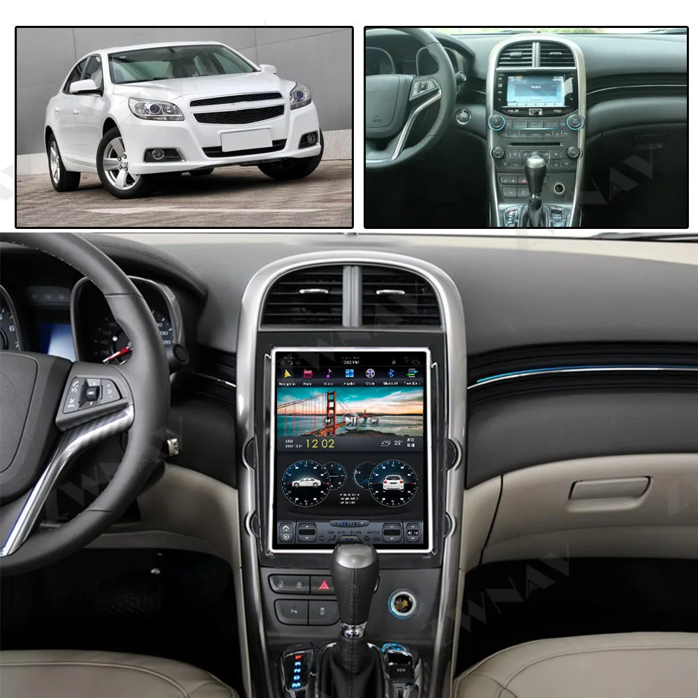 Android 9 64+ 4G Tesla с DSP Carplay автомобильный мультимедийный плеер для Chevrolet Malibu 2013 Авто Стерео gps навигация