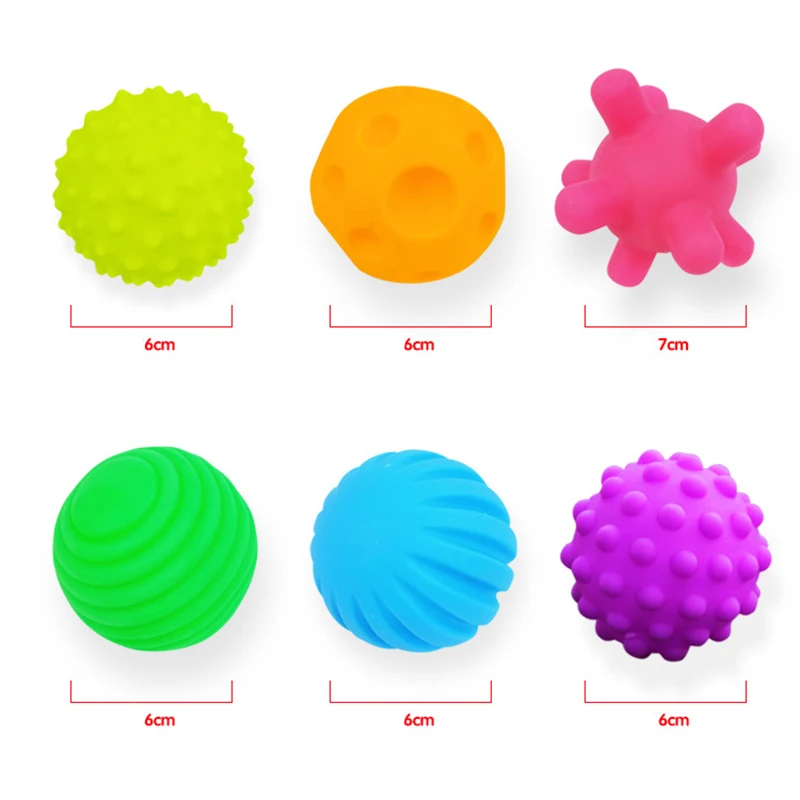Мягкий мячик, развивающий набор, мячи, массажные игрушки для новорожденных, сенсорный мяч, детские тактильные ощущения, обучающие игрушки для малышей, текстурированные мульти-ручные детские игрушки