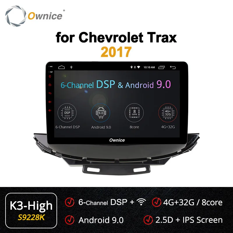 Ownice K1 K2 K3 K5 K6 dvd-плеер автомобиля 360 панорама DSP Android 8,1 gps Navi для Chevrolet Trax Радио стерео Мультимедиа 4G - Цвет: S9228 K3-High