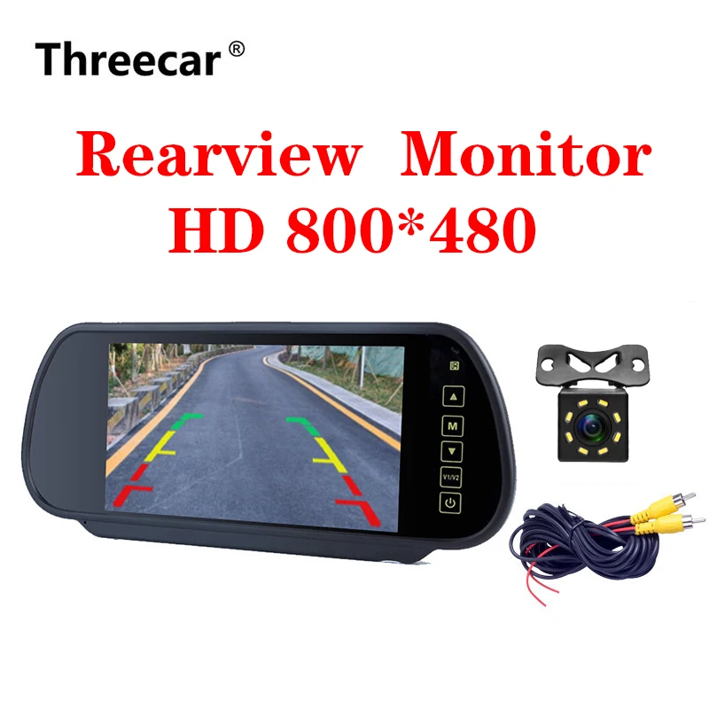 

Reverse Parking system.7 inch TFT LCD Screen Car Monitor rearview mirror+ Night Vision Rearview camera optional