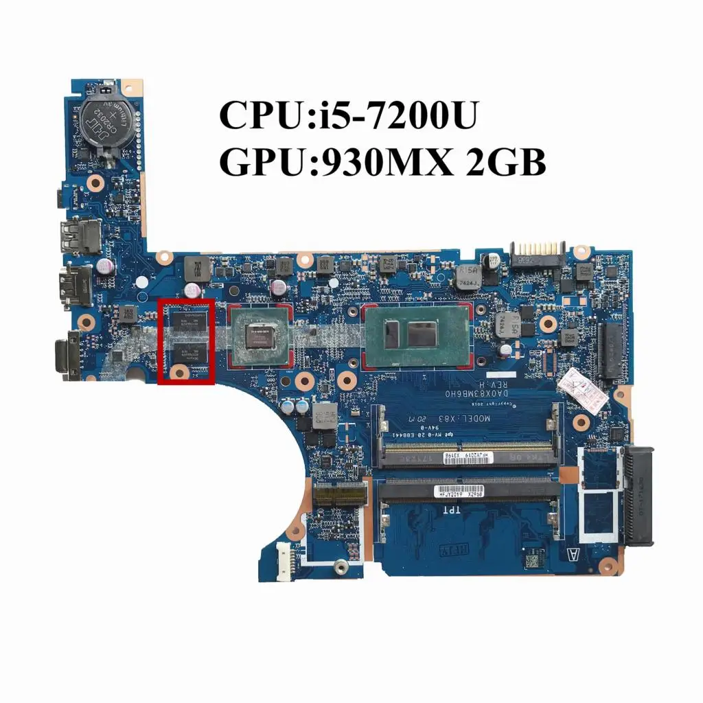 

For HP 450 G4 Laptop Motherboard With i5-7200U CPU DDR4 930MX 2GB DA0X83MB6H0 100% Working