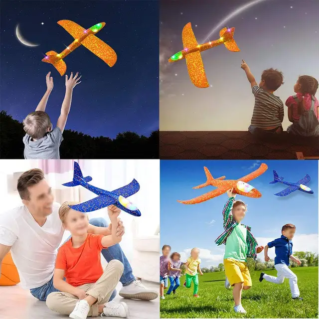 48CM Hand Throw Flying Glider Planes Foam Plane Kid toys Model Glider airplane Kids Gift Toy Free Fly Plane Toys 5