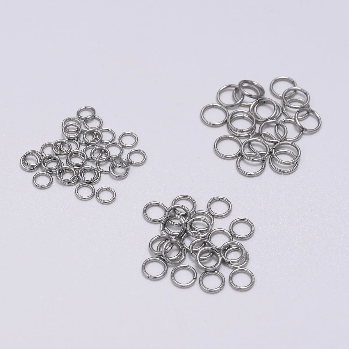 100-200pcs 3-15mm Stainless Steel DIY Jewelry Connector Findings