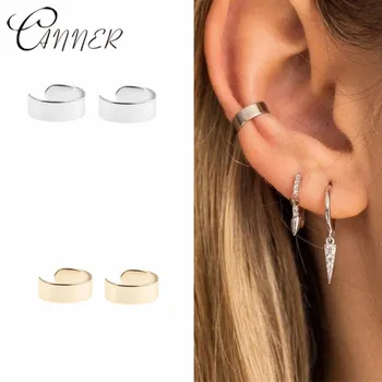 

CANNER Vintage Clip on Earring Simple Ear Cuff Non Pierced Earring Nose Ring 100% 925 Sterling Silver Earrings for Women Jewelry
