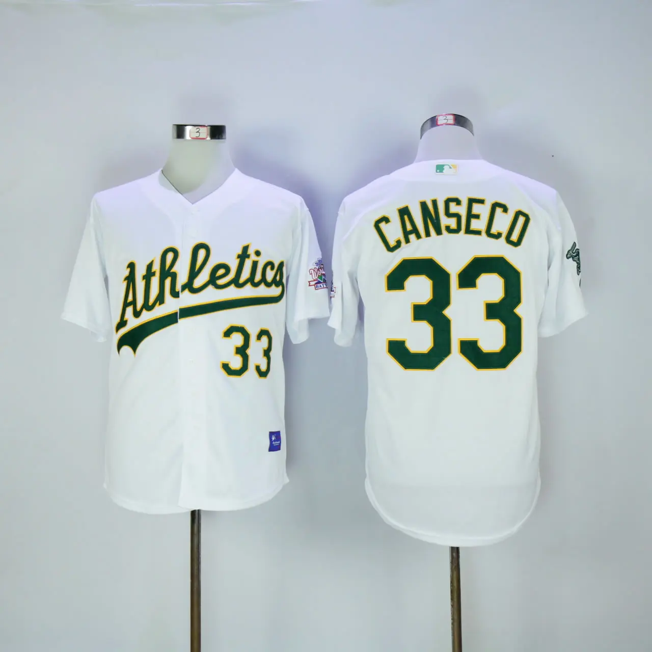 Men Oakland Rickey Henderson Reggie Jackson Mark Mcgwire Jose Canseco FLEX& Cool Base Player Jersey camiseta maillot BHR01 - Цвет: AS PICTURE