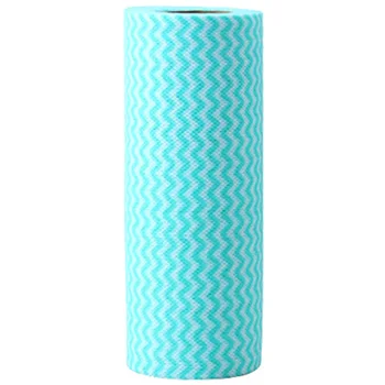

4 Roll Non-Woven Fabric Washing Cleaning Cloth Towels Kitchen Towel Disposable Striped Rags Wiping Souring Pad