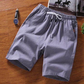 

Mwxsd Casual Mens Cotton Shorts Outdoor Cotton Knee Length Shorts Summer Loose Elastic Waist Men Casual Shorts