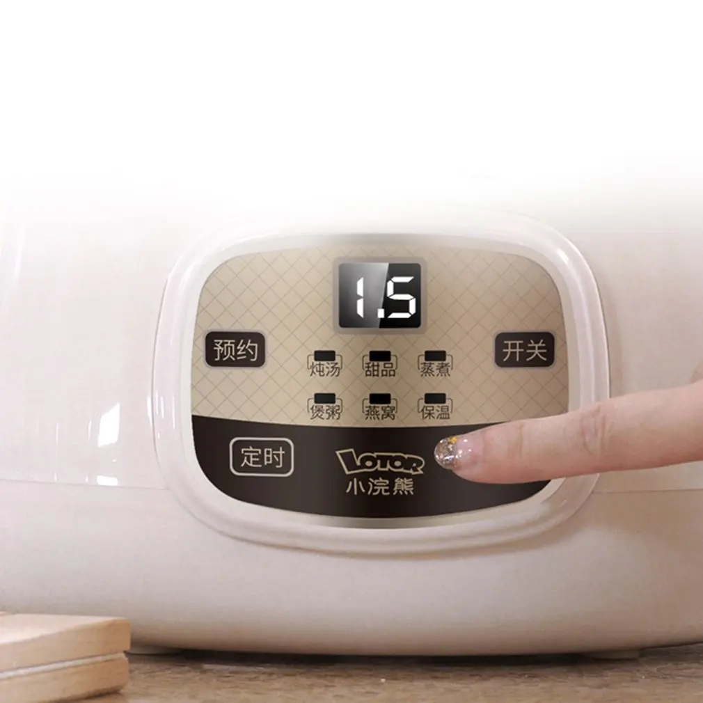 Fully Automatic PP & Ceramic Electric Multifunction Cooked Boiled Braised Stewed Steamed Cooker Steamer Home