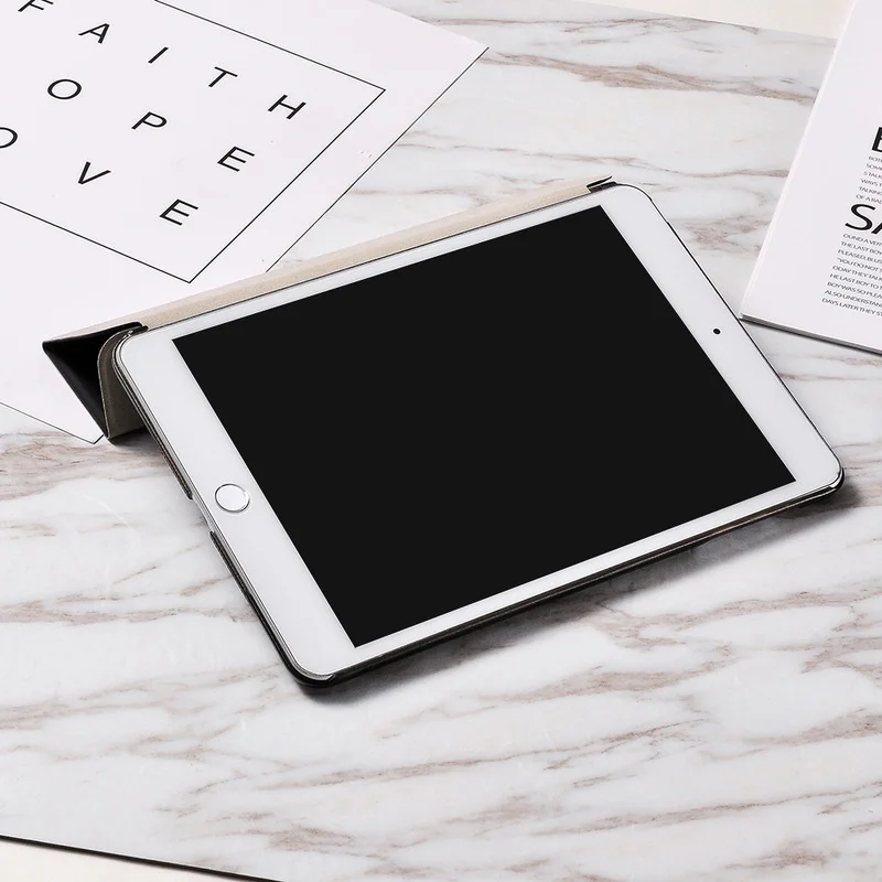 Чехол для iPad Mini 5 4 3 2 1 чехол Daisy Flower PU кожаный мягкий чехол с принтом для Samsung Galaxy с черной матовой жесткой задней частью для iPad Mini5 Funda