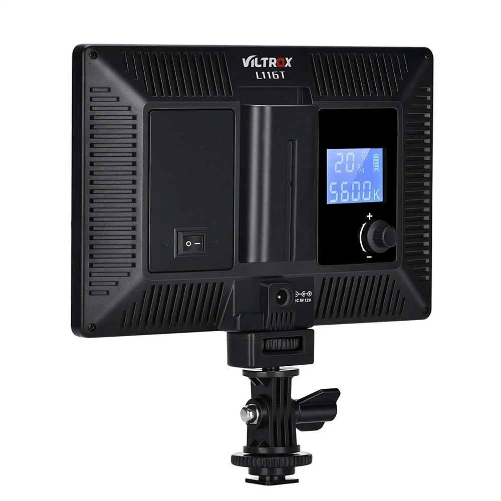  Viltrox L116T LED Video Light Bi-Color Dimmable Slim DSLR + Battery+Charger for Canon Nikon Camera  - 32799099528