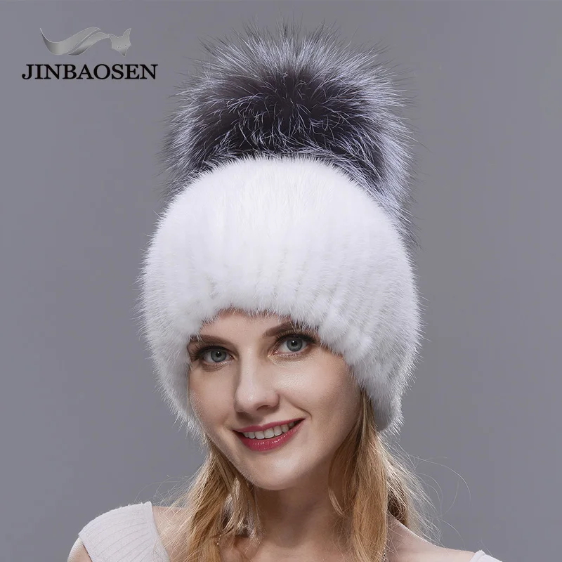 JERYAFUR шапка из натурального меха лисы женские зимние шапки из натурального меха норки вертикальные высококачественные Стразы шапочки модные бейсболки