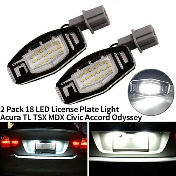 

2X 18 LED License Plate Light Direct Fit for Acura TL TSX MDX Honda Civic Accord